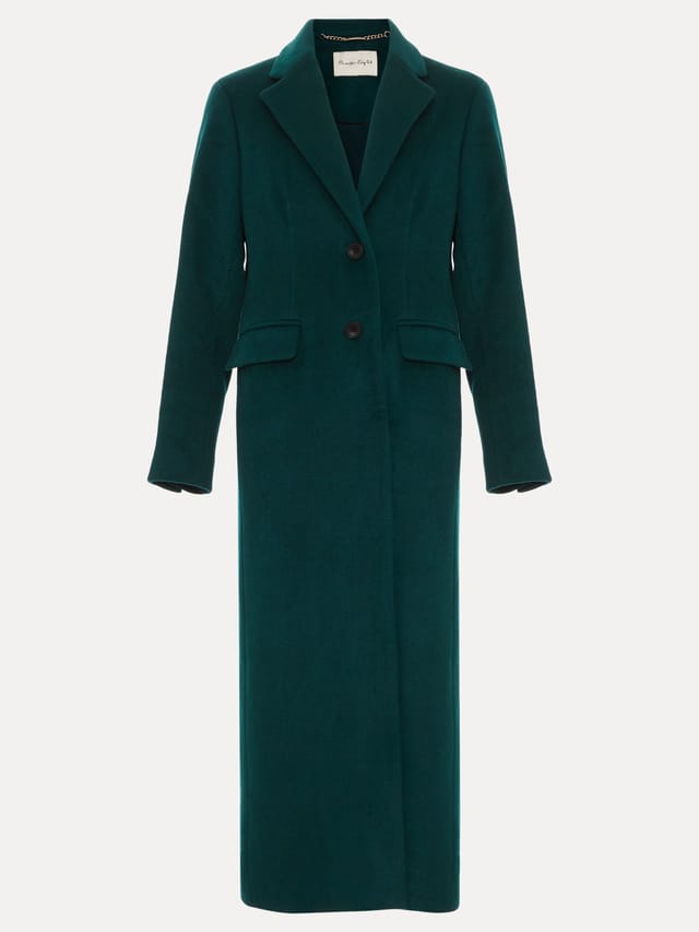 Phase Eight Phase Eight Women's Lydia Long Wool Coat in Turquoise - 2