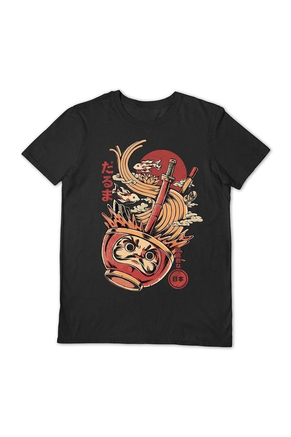 Ilustrata Ilustrata Men's Daruma´s Ramen T-Shirt in Black