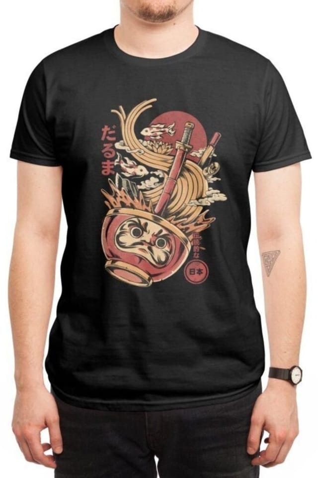Ilustrata Ilustrata Men's Daruma´s Ramen T-Shirt in Black - 2