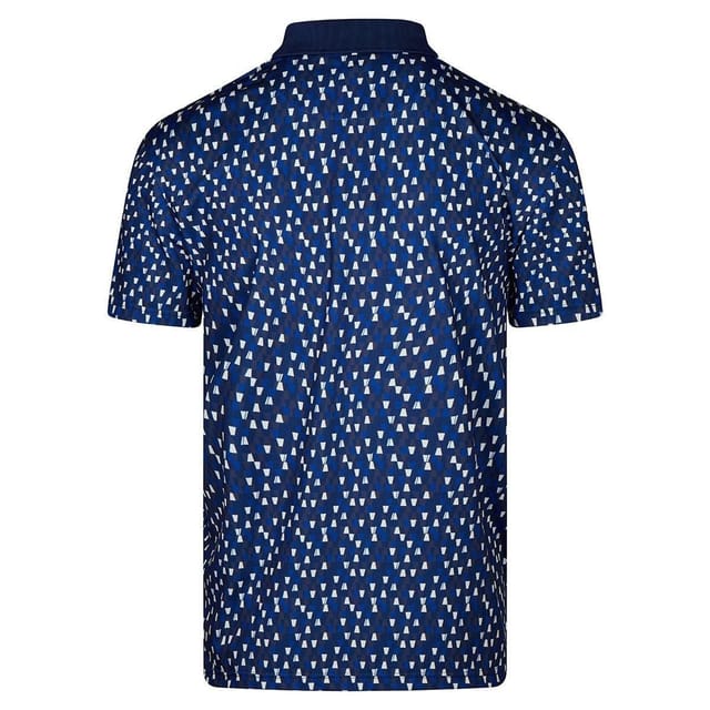 Ted Baker Ted Baker Men's Allcot Geo Print Golf Polo Shirt in Navy - 2