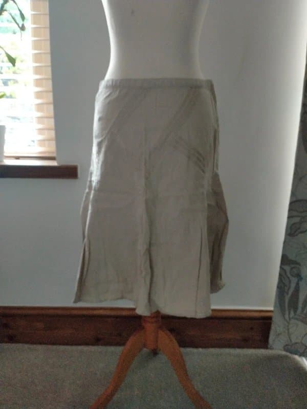 Topshop Topshop Cream Knee Length Skirt