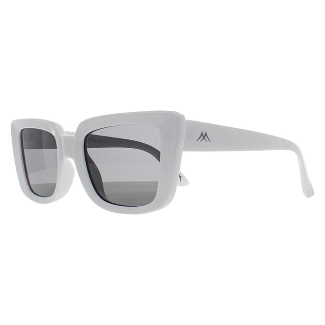 montana montana Women's Rectangle Shiny White Smoke Polarized MP193 - 2