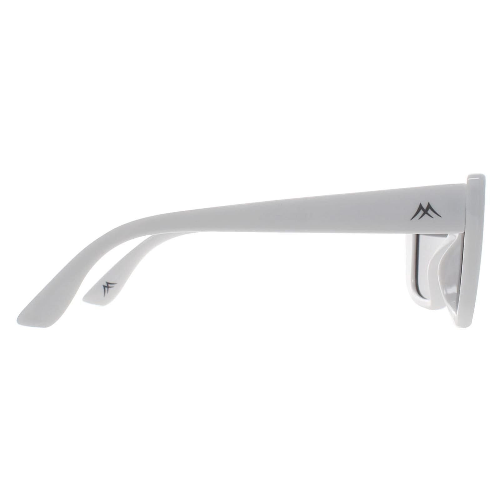 montana montana Women's Rectangle Shiny White Smoke Polarized MP193 - 4