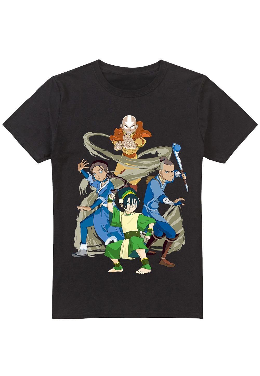 Avatar: The Last Airbender Avatar: The Last Airbender Men's Avatar The Last Airbender Team Avatar Elements T-Shirt, Black - 3