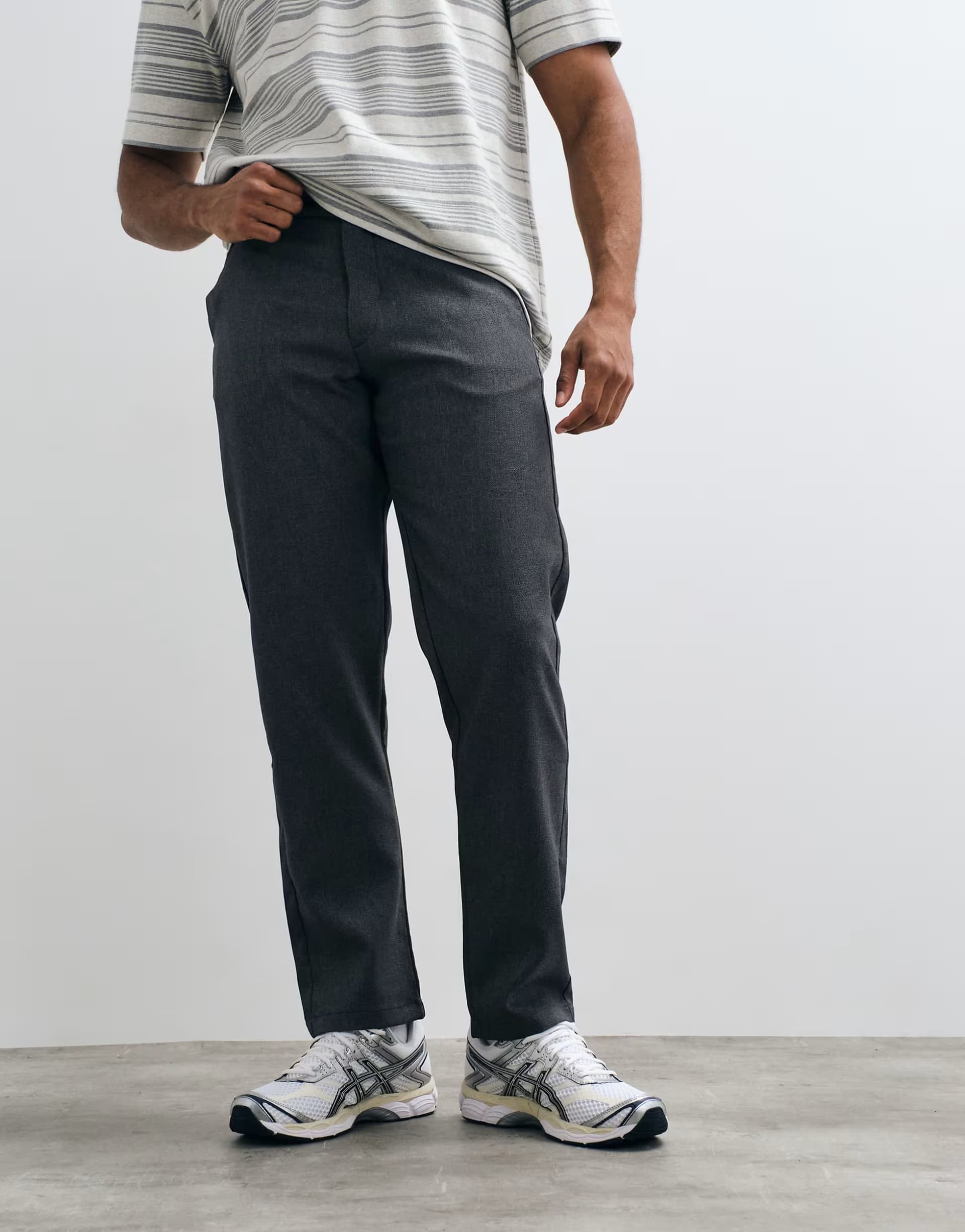 ASOS Jack & Jones relaxed tailored trousers in grey