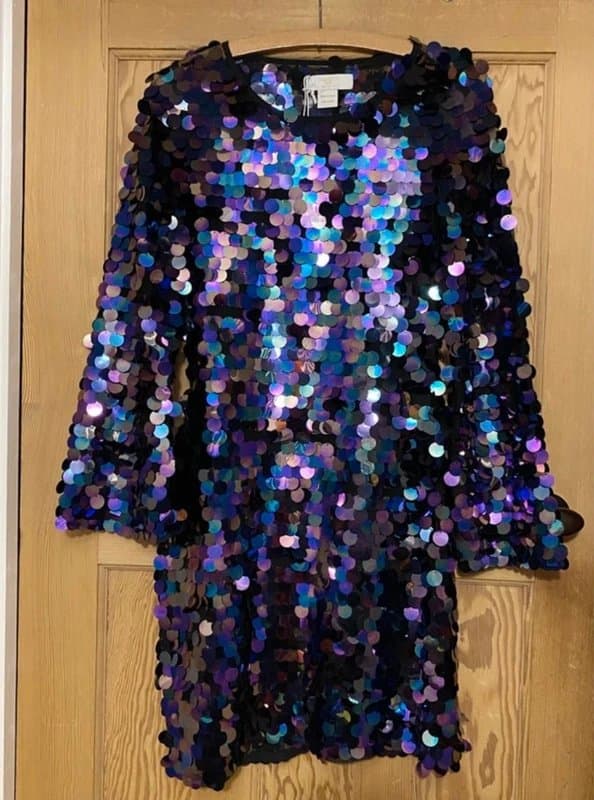 ASOS Collective the Label at Asos size 4 Petite giant sequin party / cruise mini party dress