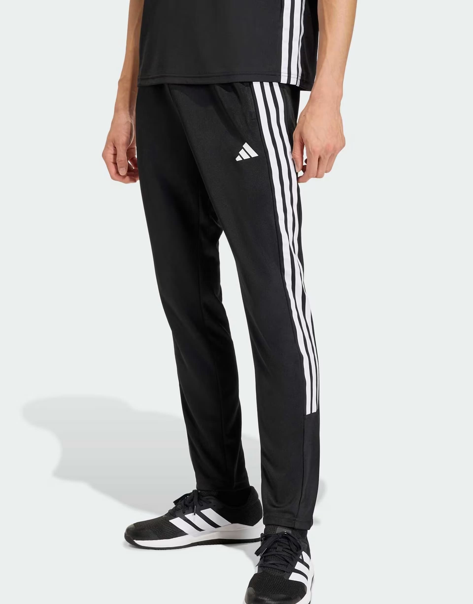 ASOS Adidas Performance Black/White 3-Stripes Knit Pants