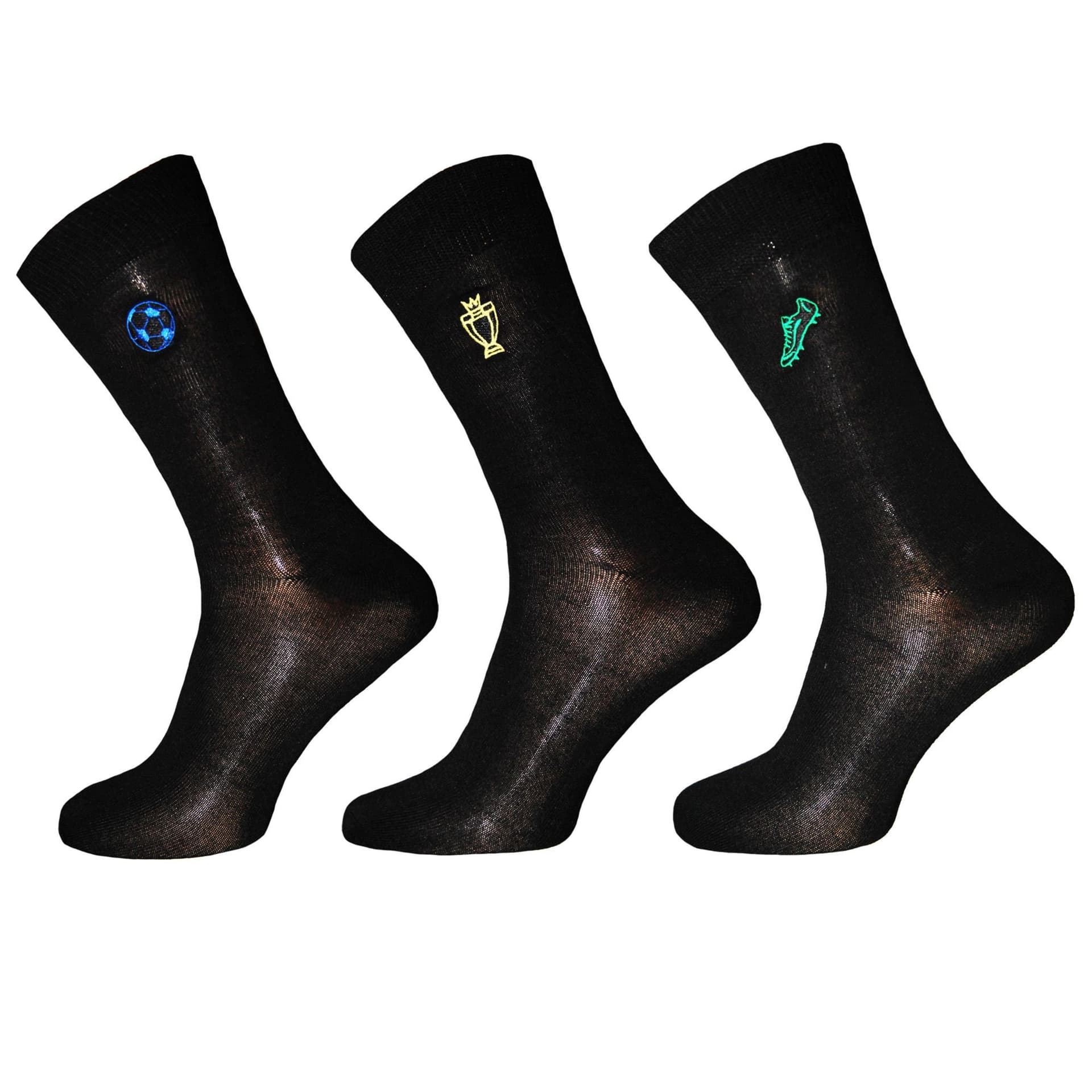 Pandastick Pandastick Men's Bamboo Socks (Pack Of 3) in Black