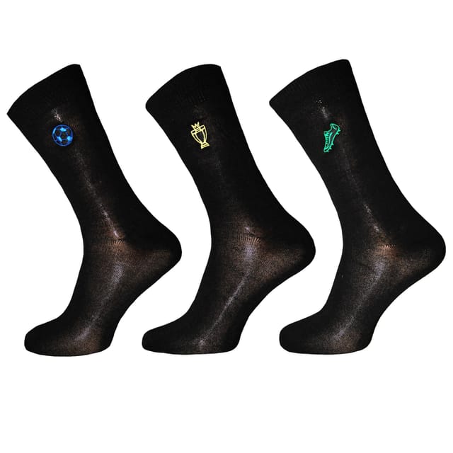 Pandastick Pandastick Men's Bamboo Socks (Pack Of 3) in Black - 2