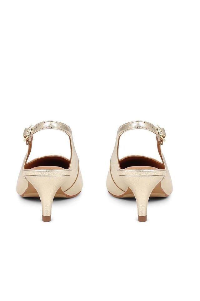 Jones Bootmaker Jones Bootmaker Women's Zaria Slingback Heels in Gold - 3