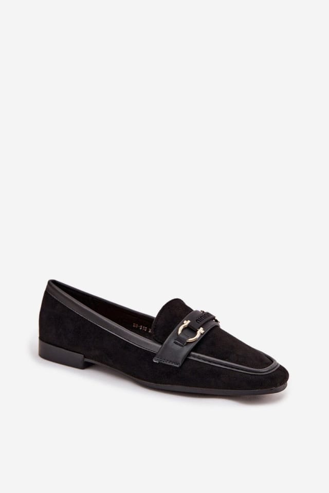 Love Lace Love Lace Women's Elegant Flat Loafers Rounded Toe Comfort Everyday Wear Slip On in Black - 2
