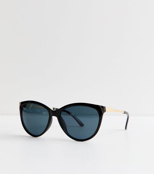 New Look Black Tortoiseshell Effect Cat Eye Sunglasses New Look - 2