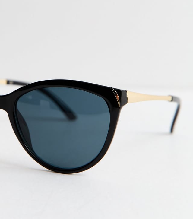 New Look Black Tortoiseshell Effect Cat Eye Sunglasses New Look - 3