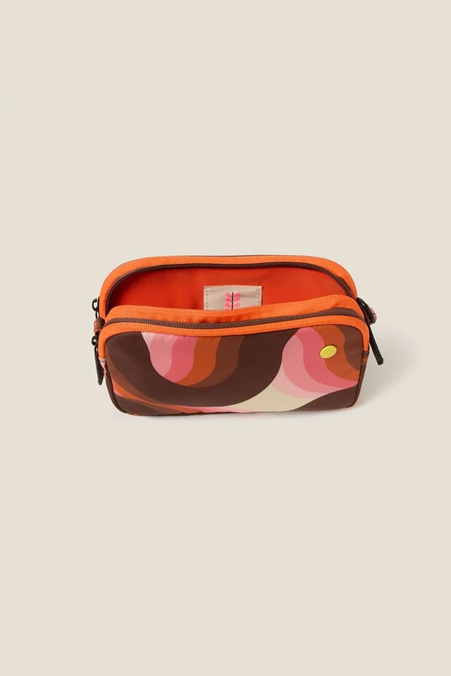 Orla Kiely Orla Kiely Women's Tripod Crossbody Bag - Rolling Waves Rose in Pink - 3