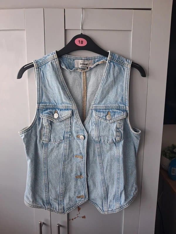 New Look New look size 10 denim wasitcoat worn once
