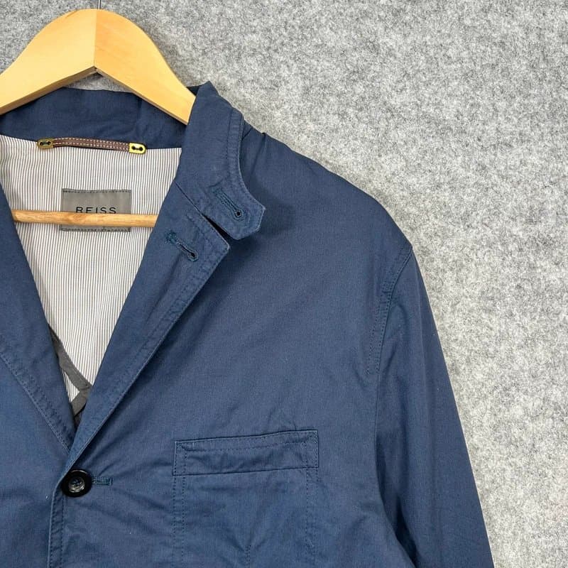 Reiss Reiss Utility Blazer Jacket Men’s 40R Navy Sports Coat Field Safari Wedding C78