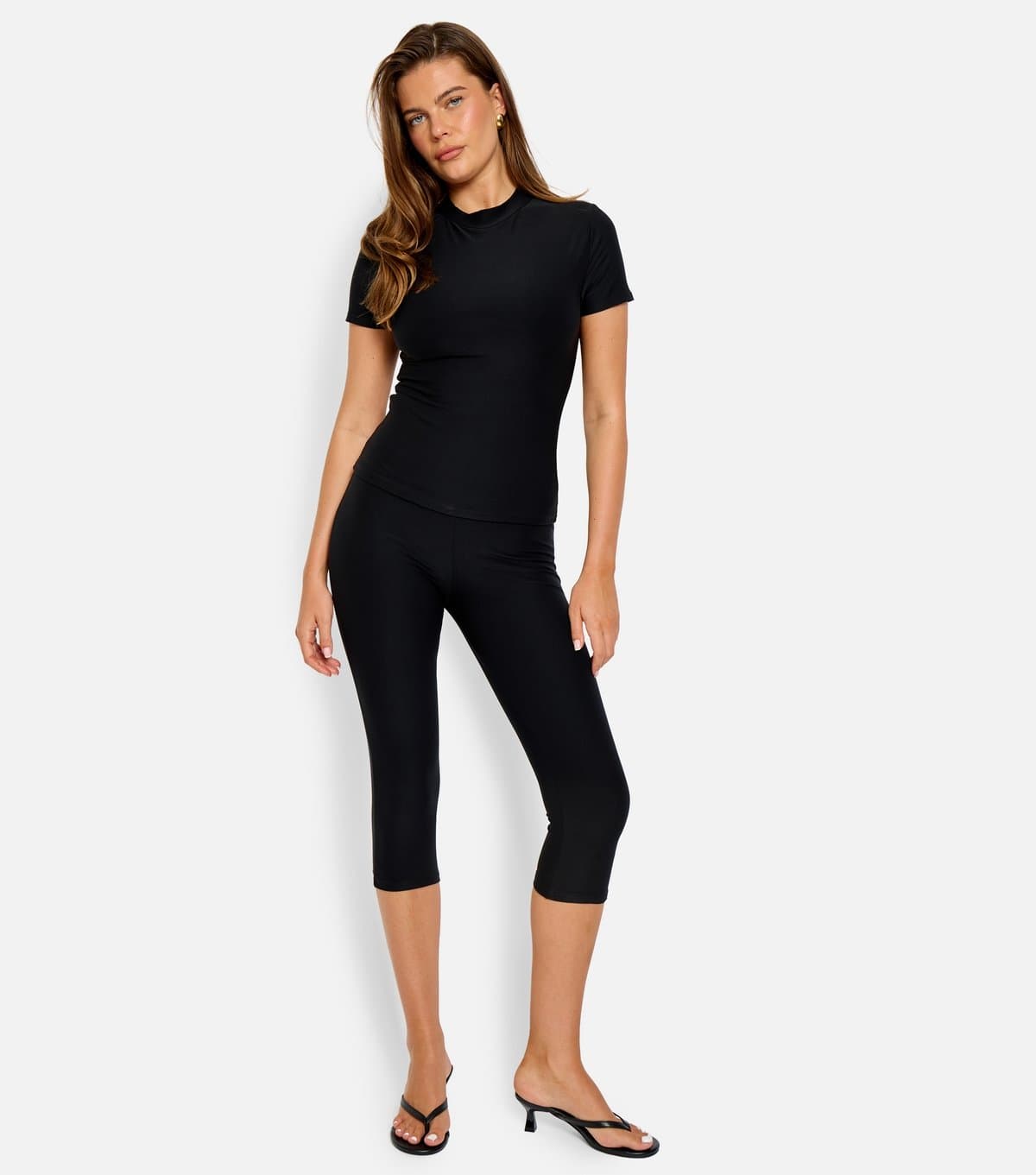 Public Desire Women's Black Short Sleeve Fitted T-Shirt Public Desire New Look