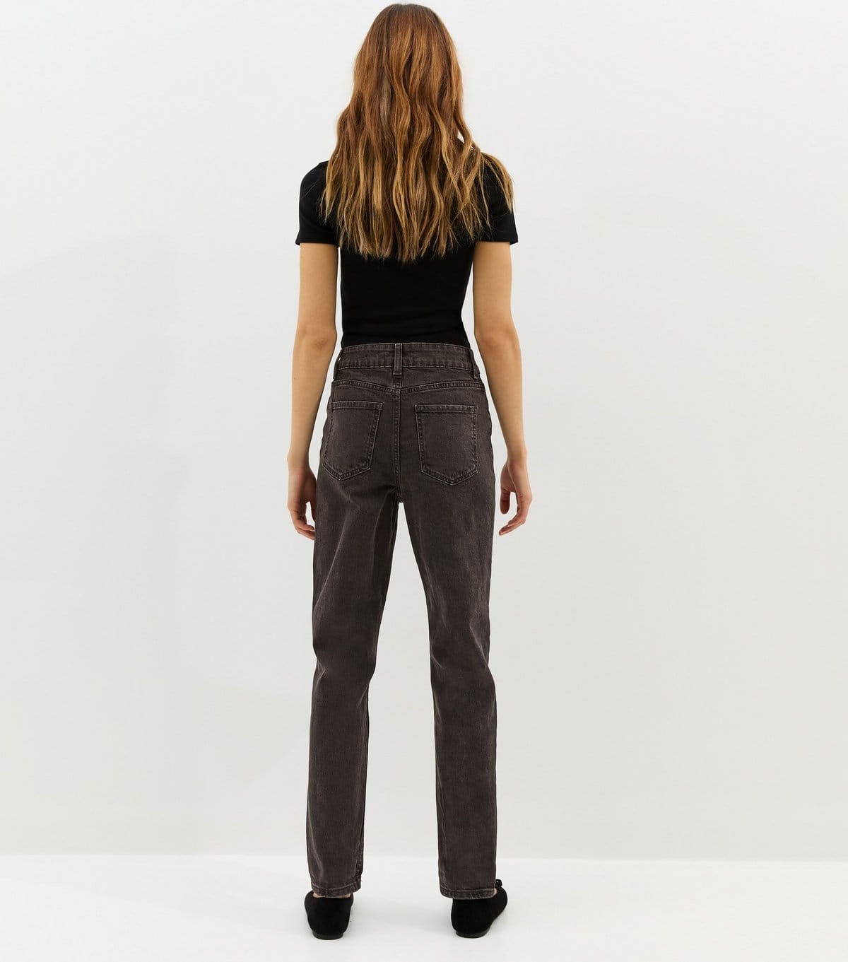 New Look Women's Washed Black Mom Ankle Grazer Jeans New Look - 4