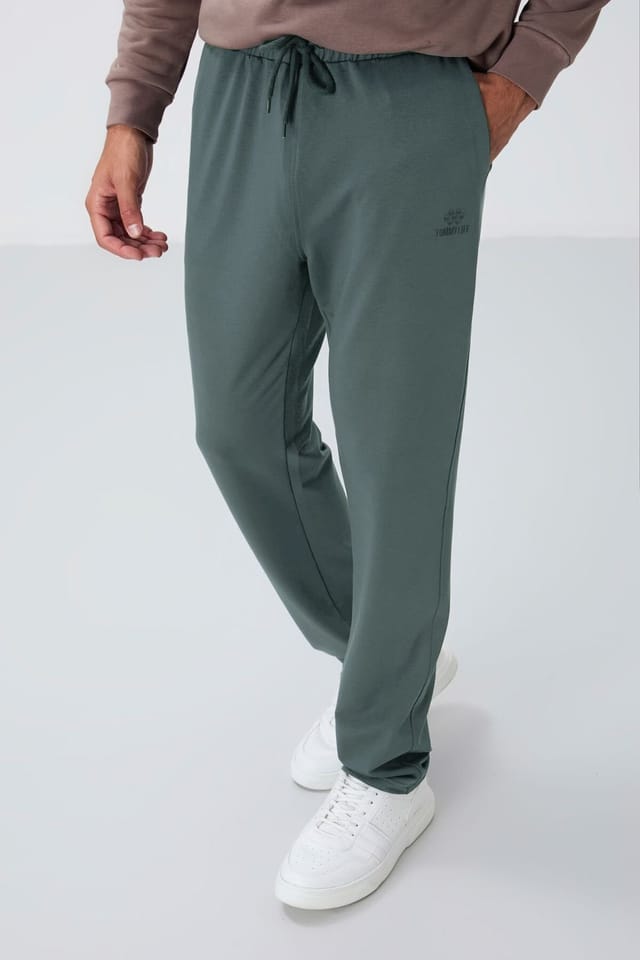 Tommy Life Tommy Life Men's Regular-Fit Cotton Blend Sweatpants in Dark Green - 2
