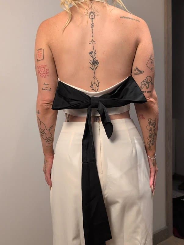 Asos luxe Ladies halter top with bow