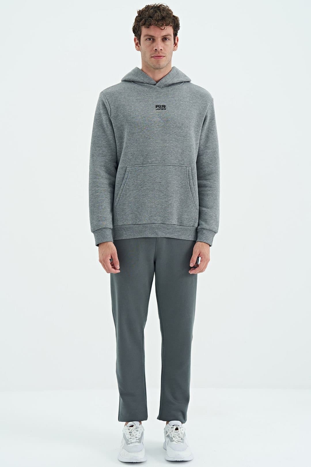 Tommy Life Tommy Life Men's Regular Fit Fleece Sweatpants in Charcoal