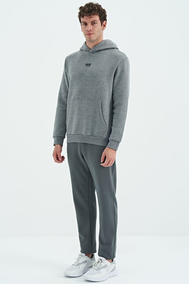 Tommy Life Tommy Life Men's Regular Fit Fleece Sweatpants in Charcoal - 3