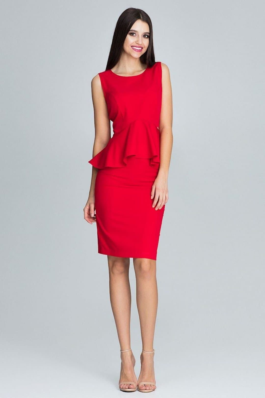 Love Lace Love Lace Women's Elegant Frill Skirt & Blouse Set Style 116264 in Red