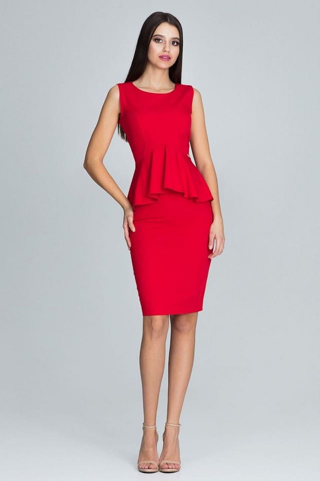 Love Lace Love Lace Women's Elegant Frill Skirt & Blouse Set Style 116264 in Red - 2