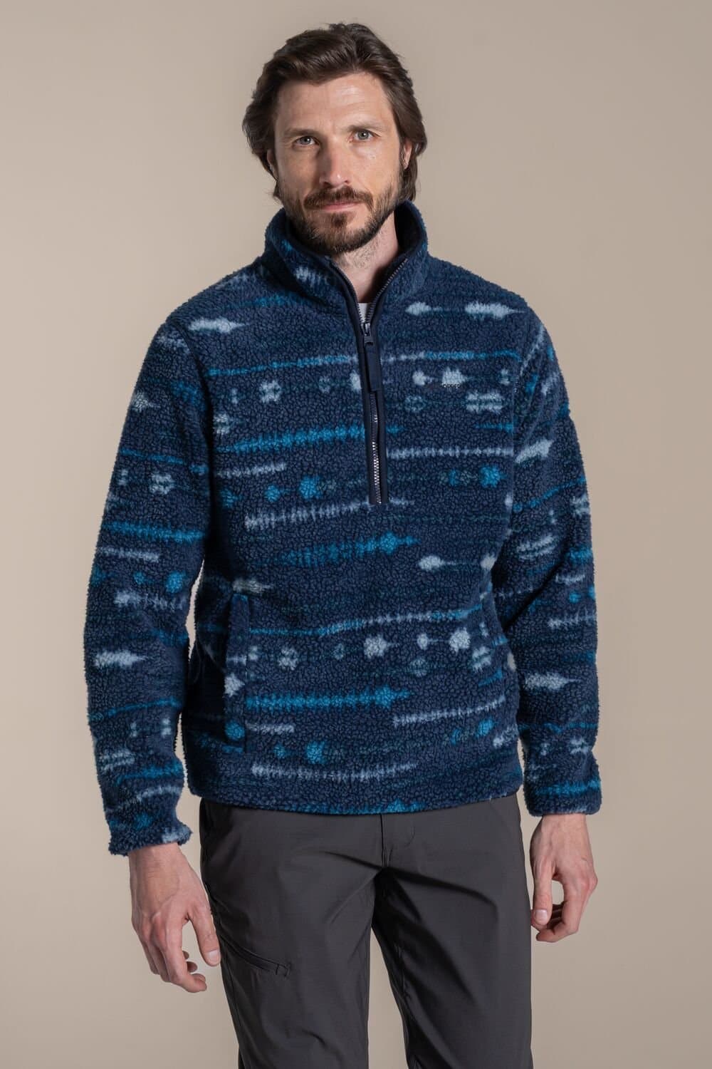 Craghoppers Craghoppers Men's National Trust Rawthey Half Zip Borg Fleece Top in Navy