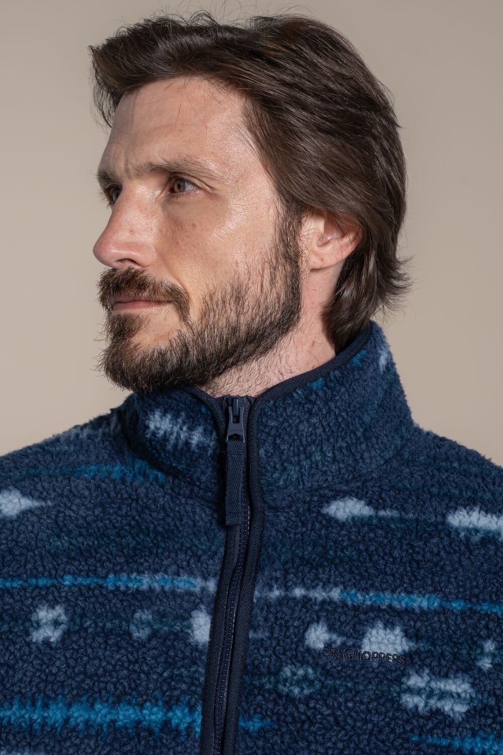 Craghoppers Craghoppers Men's National Trust Rawthey Half Zip Borg Fleece Top in Navy - 4