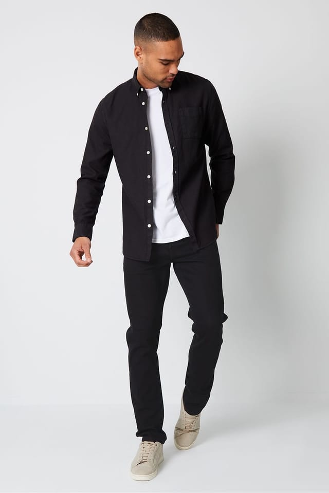 Threadbare Threadbare Men's 'Islington' Slim Fit Jeans With Stretch in Black - 3
