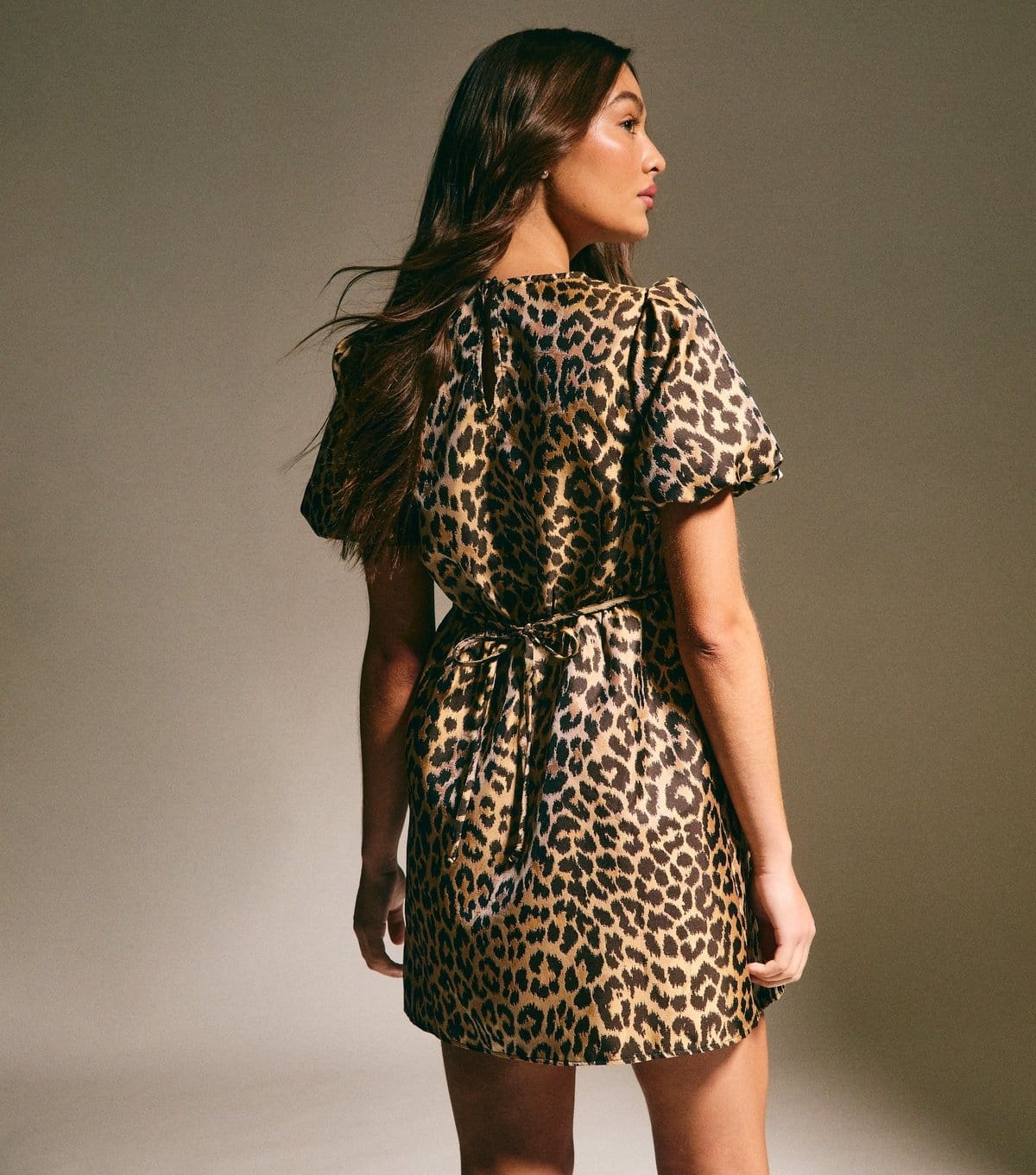 New Look Women's Brown Leopard Print Jacquard Mini Dress New Look - 4