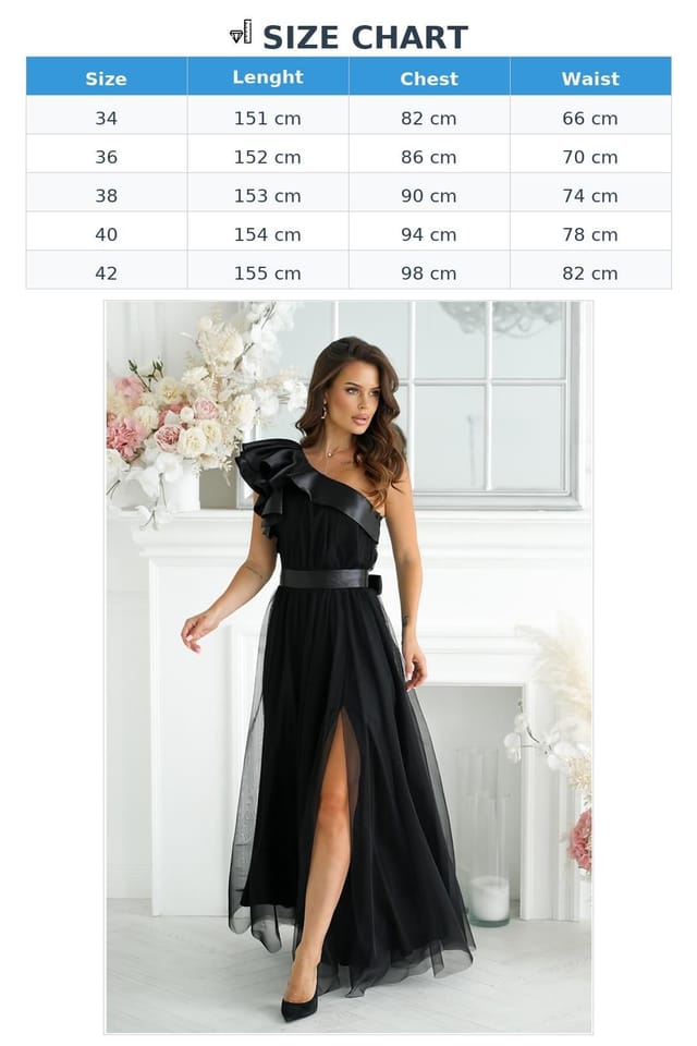 Love Lace Love Lace Women's Airy Mesh Long Dress with Satin Ruffle in Black - 3