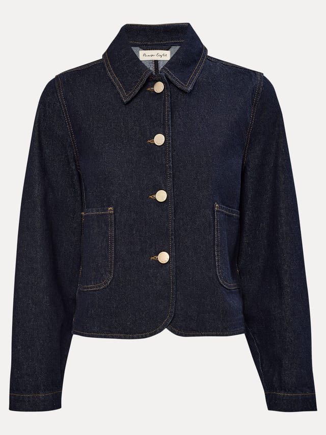 Phase Eight Phase Eight Women's Indira Button Front Denim Jacket in Dark Navy - 2