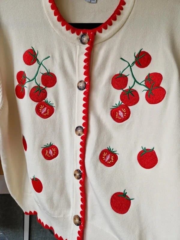 Never Fully Dressed Never fully dressed women's Tomato Cardigan size XXL (22-24) BNWOT
