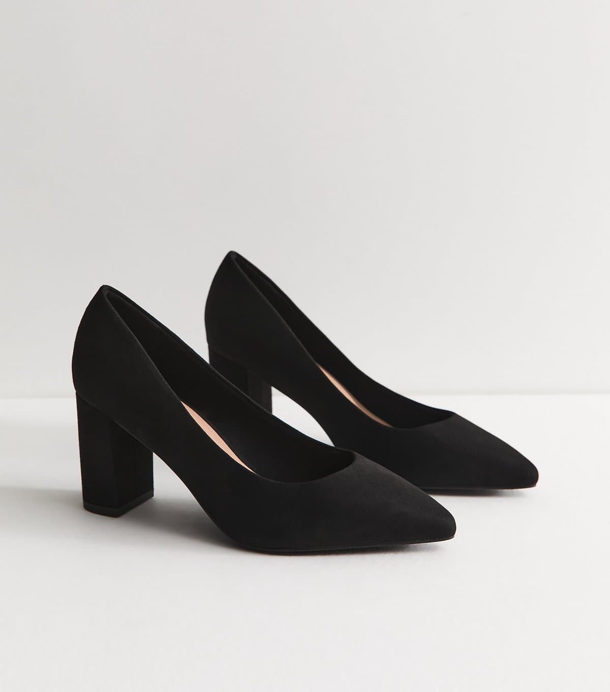 New Look New Look Black Faux Suede Court Shoes