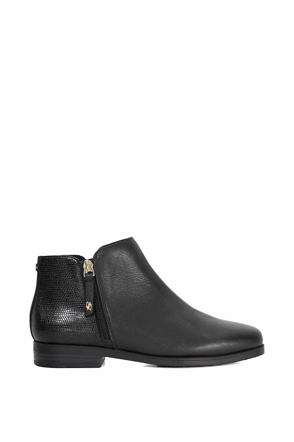 Dune London Dune London Women's 'Poleyn' Leather Ankle Boots in Black