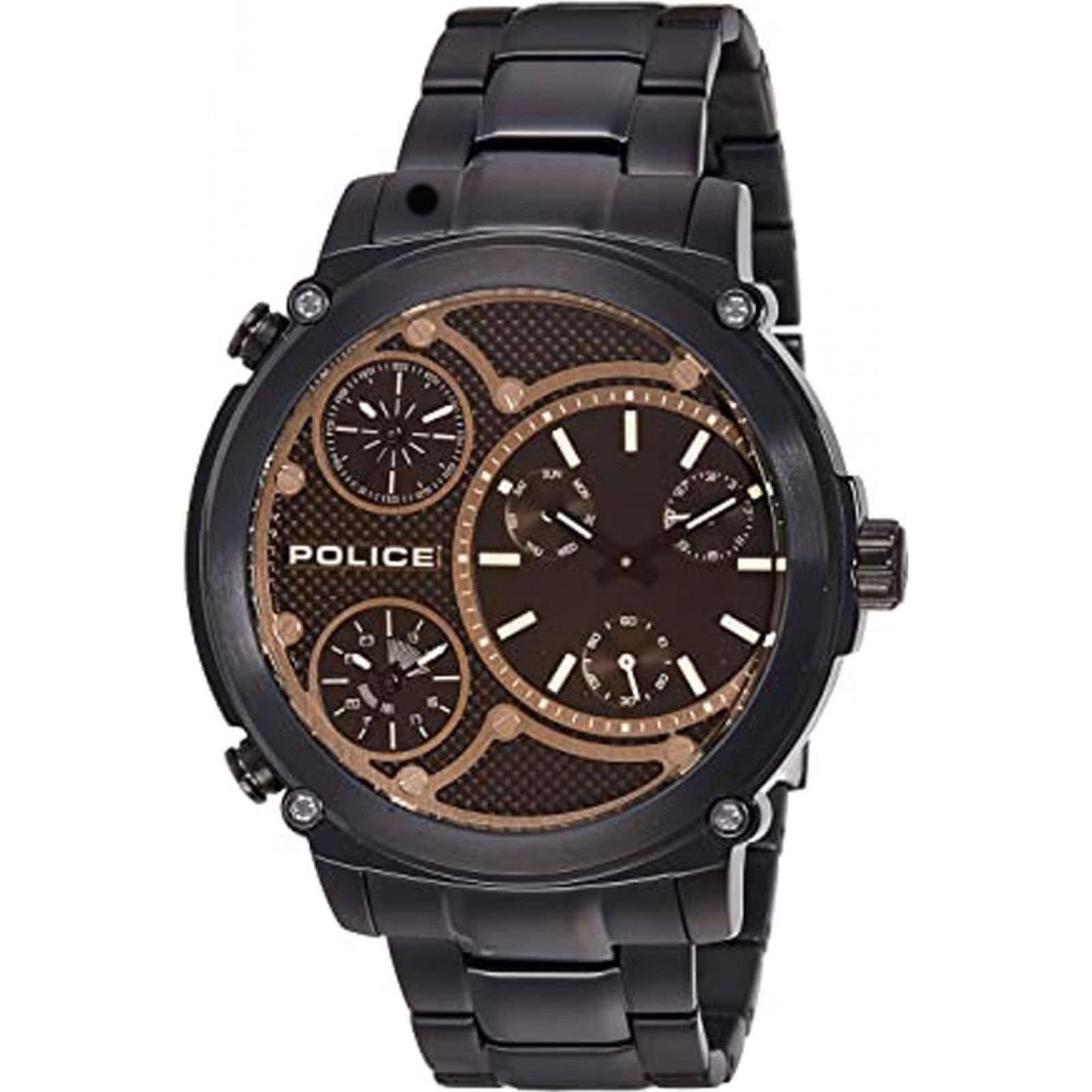 Police Police Men's PL.14830JBB-02M 52mm Quartz Watch in Black