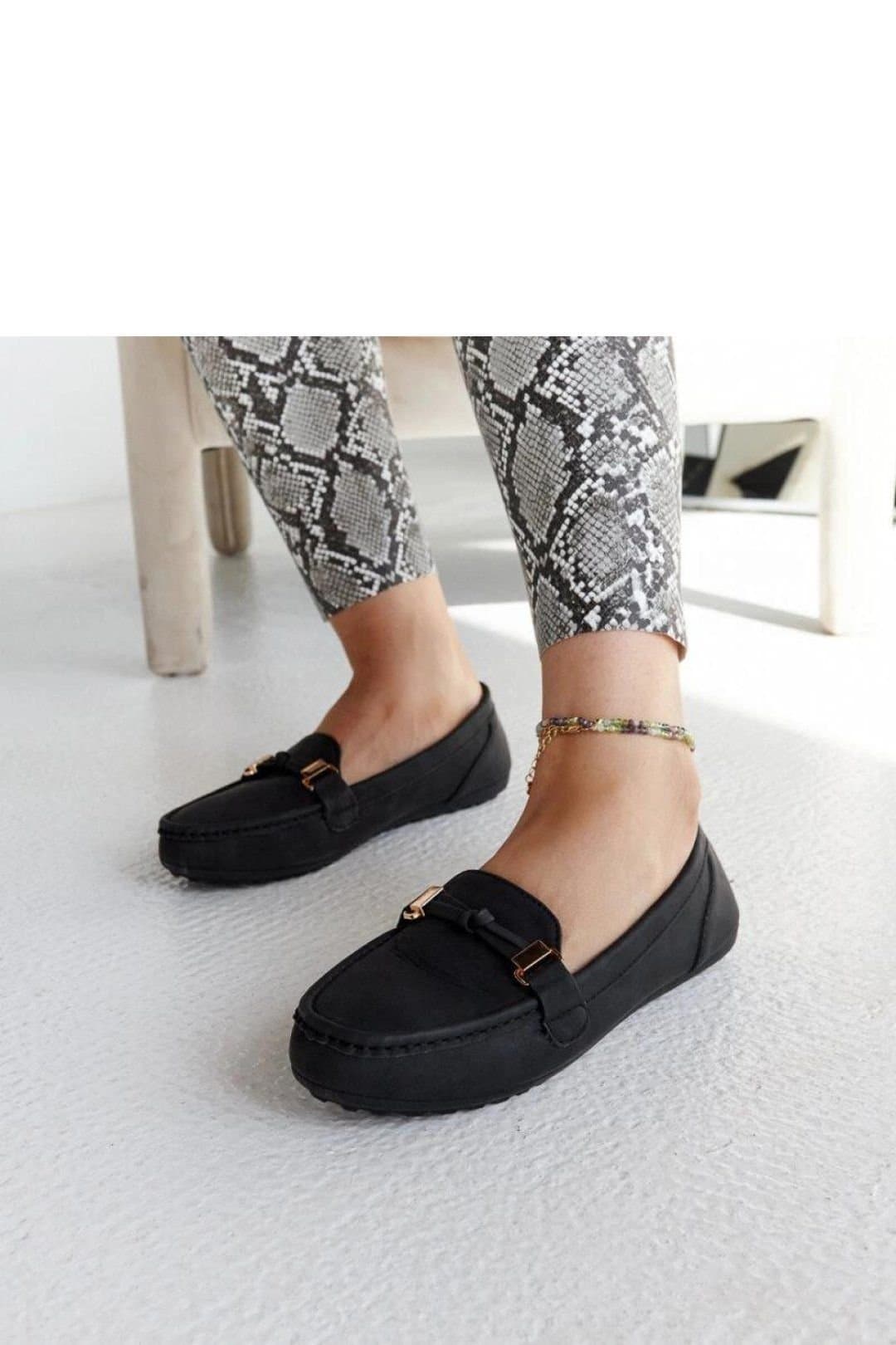 Love Lace Love Lace Black Matte Finish Almond Toe Slip-On Moccasins
