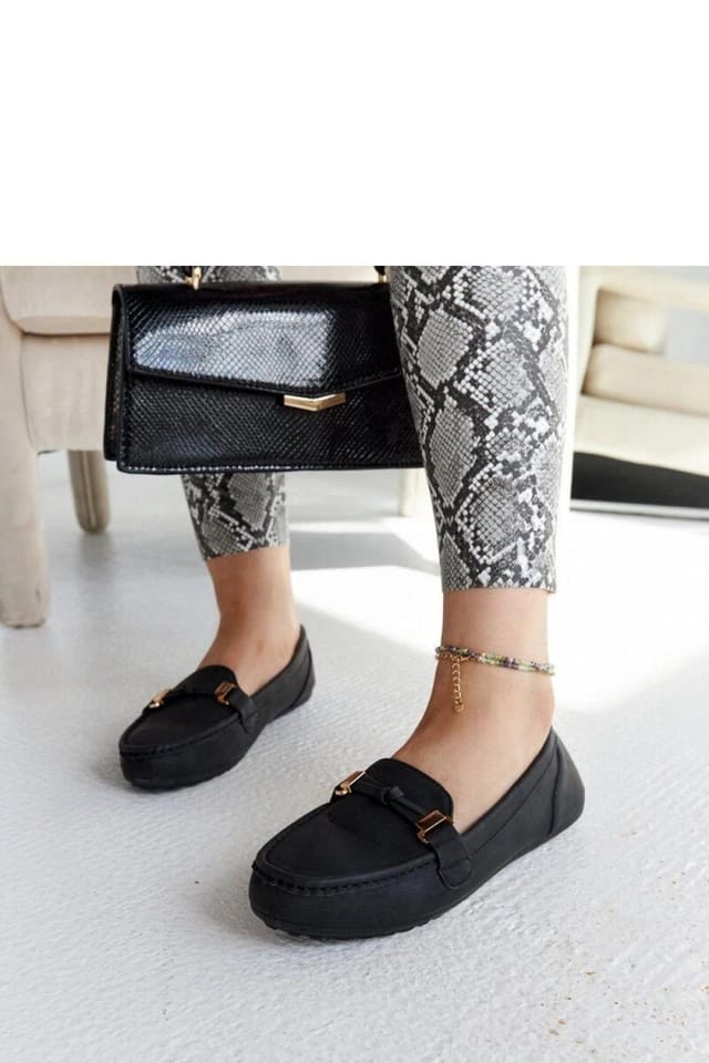 Love Lace Love Lace Women's Matte Finish Almond Toe Slip On Moccasins for Summer Days in Black - 3