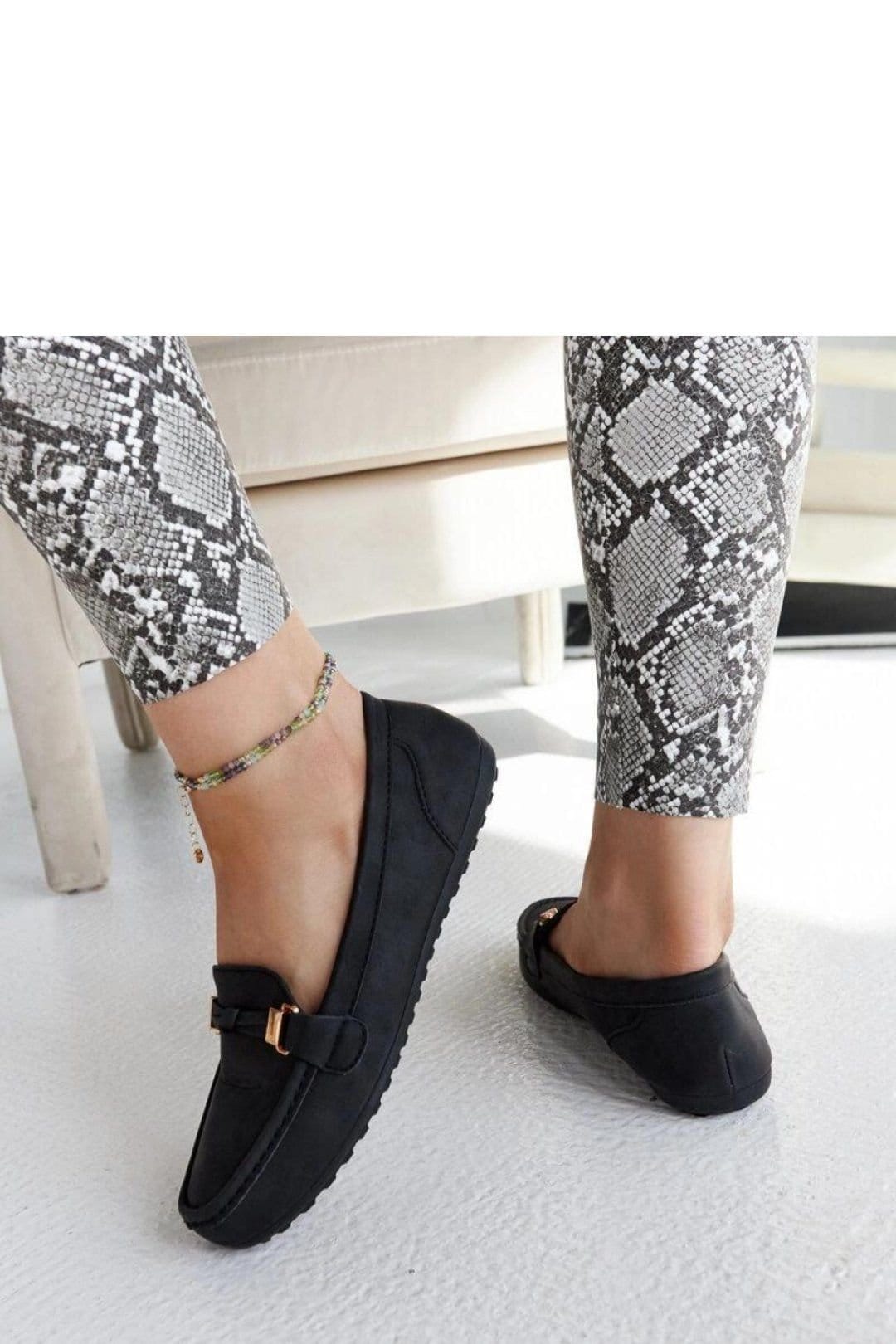 Love Lace Love Lace Women's Matte Finish Almond Toe Slip On Moccasins for Summer Days in Black - 4