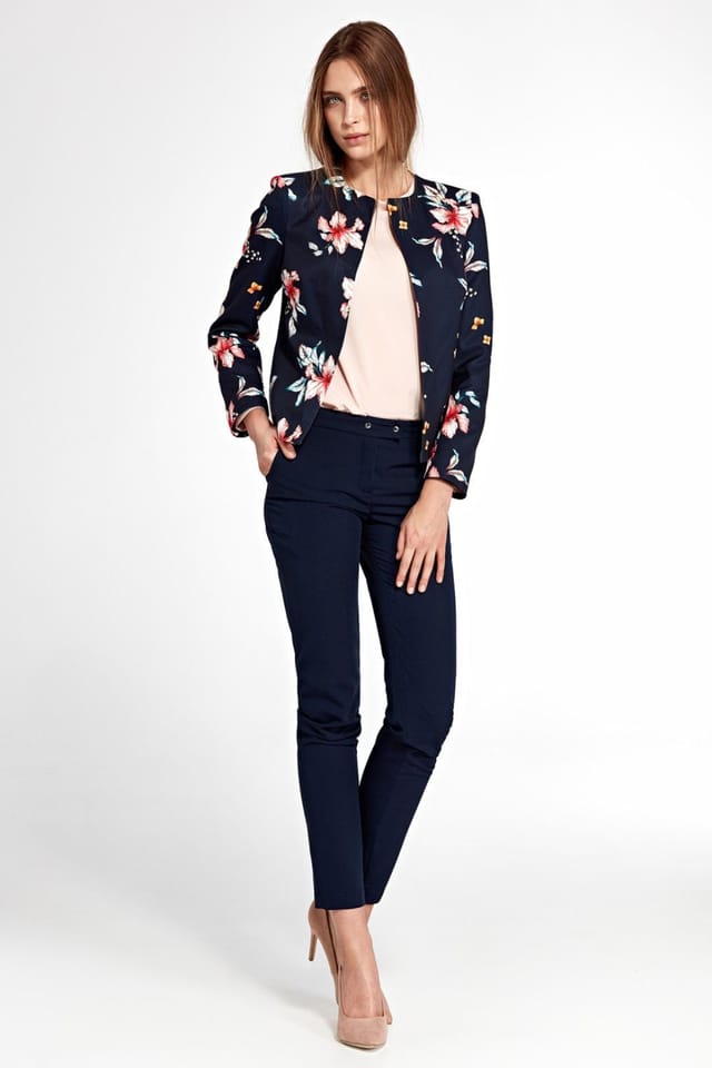 Love Lace Love Lace Women's Elegant Floral Short Jacket Rounded Neck - 2