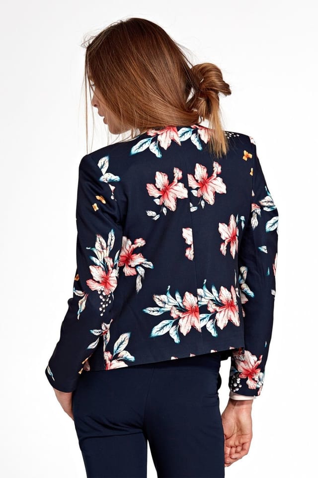 Love Lace Love Lace Women's Elegant Floral Short Jacket Rounded Neck - 3