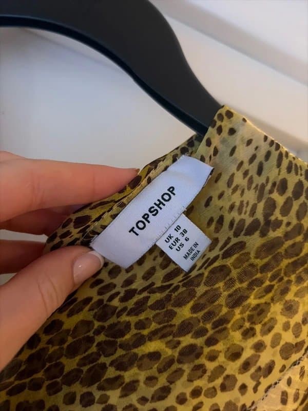 Topshop Topshop chiffon animal print dress