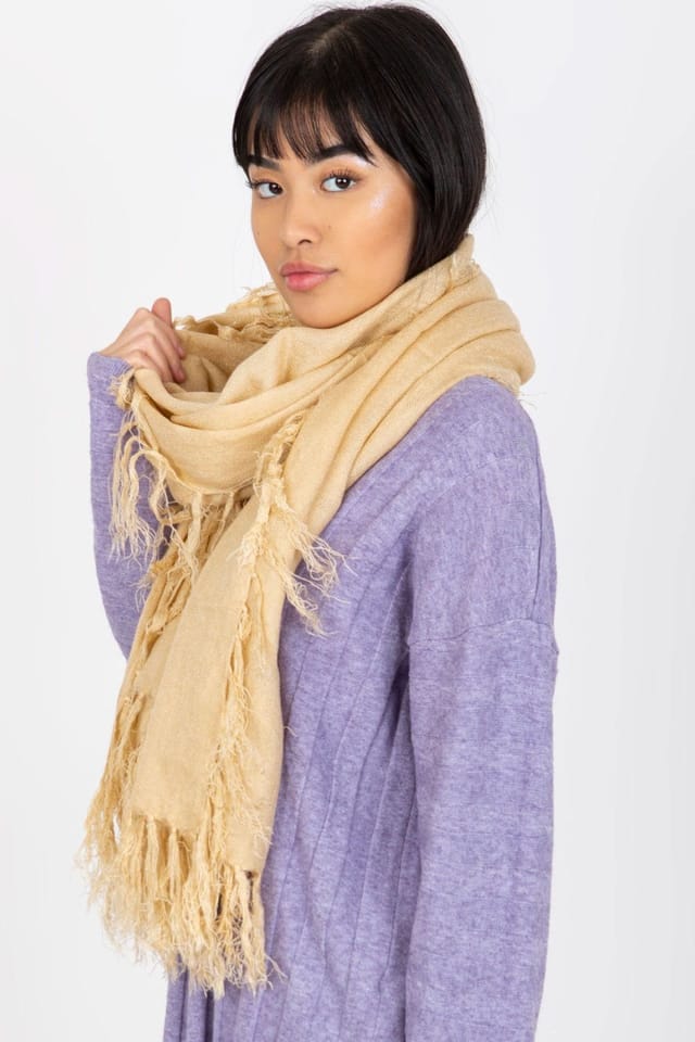 Love Lace Love Lace Women's Warm Tassel Shawl Scarf for Everyday Styling Beige Soft Wrap - 3