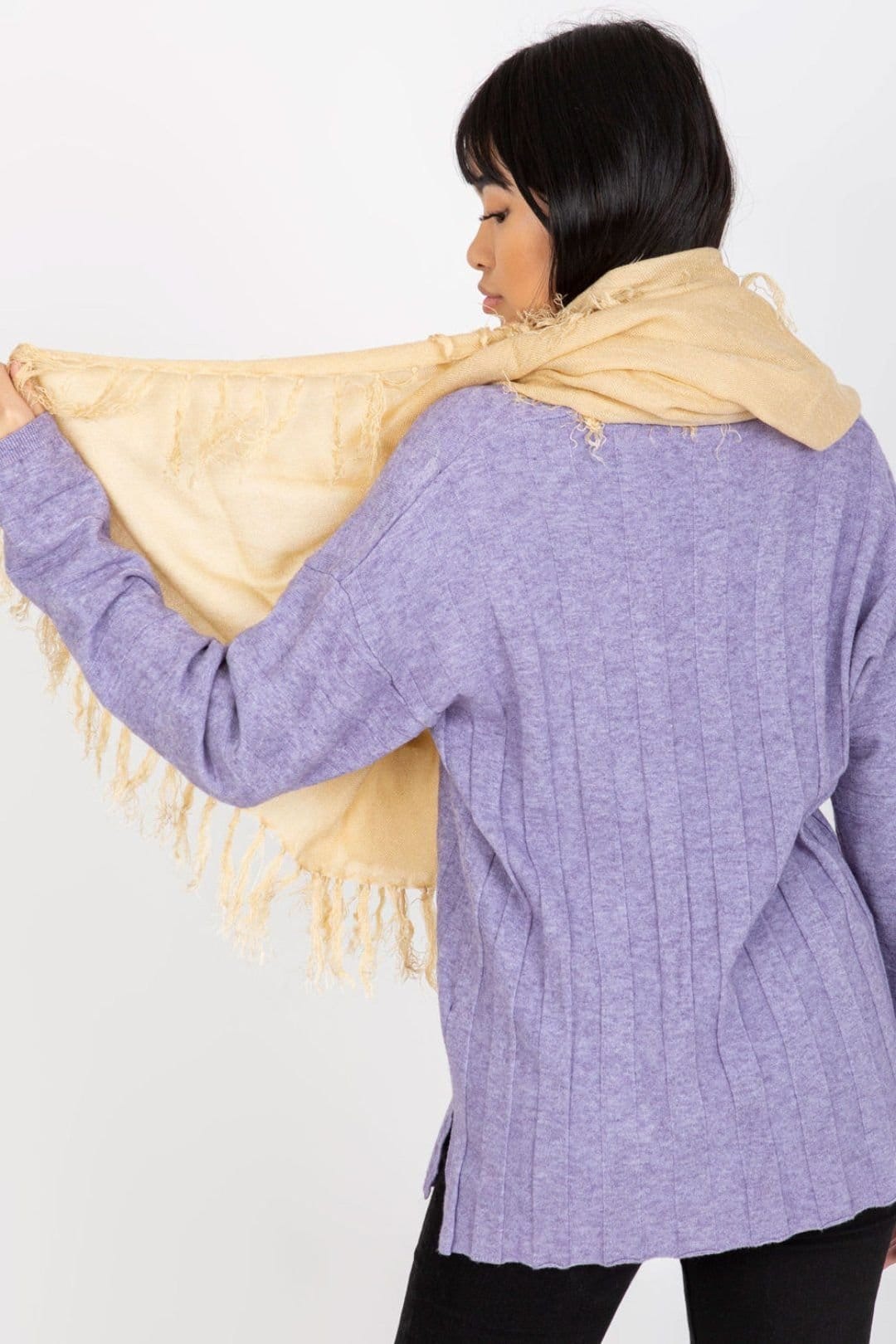 Love Lace Love Lace Women's Warm Tassel Shawl Scarf for Everyday Styling Beige Soft Wrap - 4