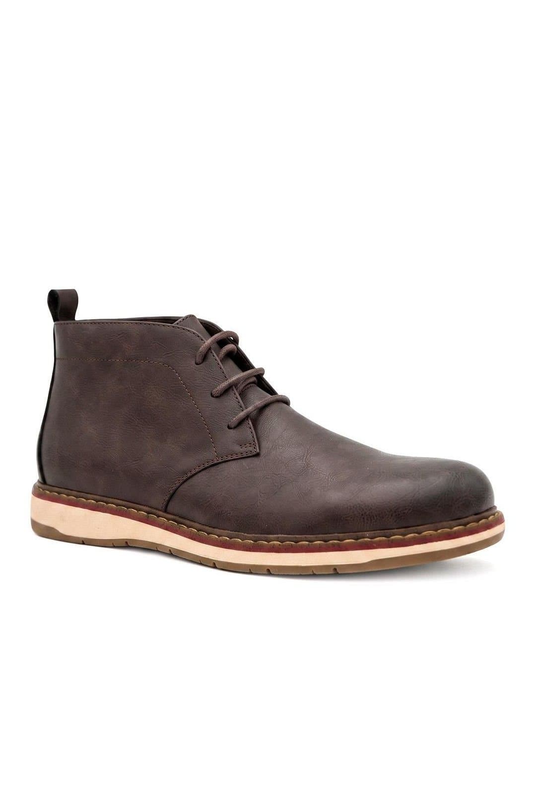 Pavers Pavers Men's Casual Lace Up Chukka Boots in Brown