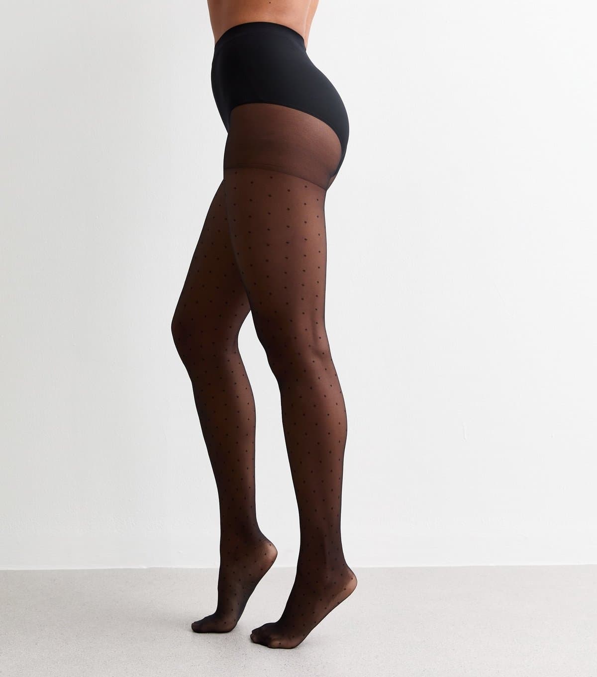 New Look Black Polka Dot Tights New Look