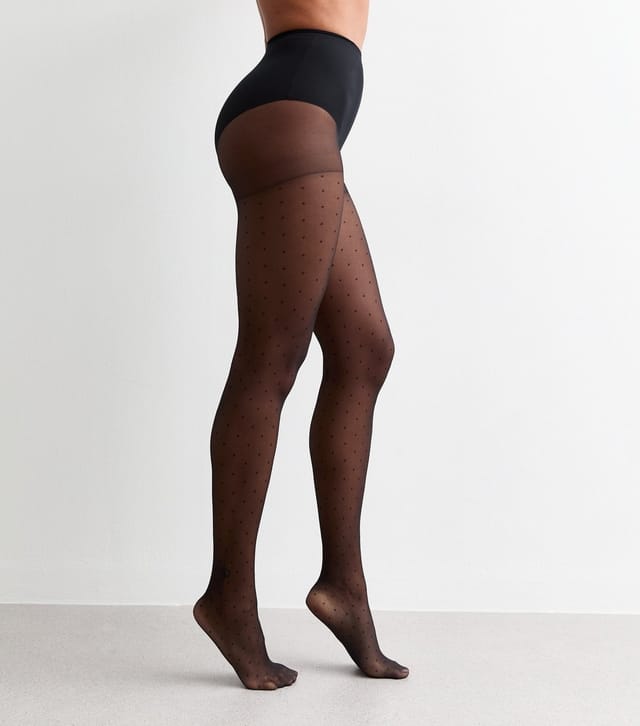 New Look Black Polka Dot Tights New Look - 3