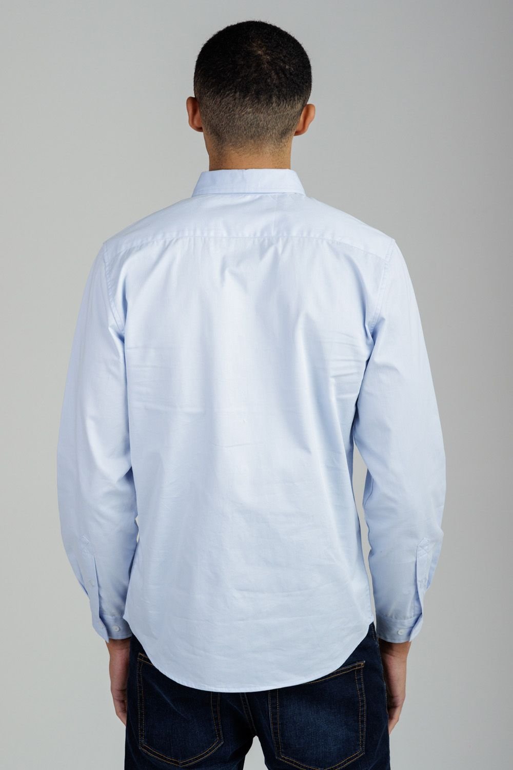 Tokyo Laundry Tokyo Laundry Men's Cotton Oxford Long Sleeve Shirt in Light Blue - 2